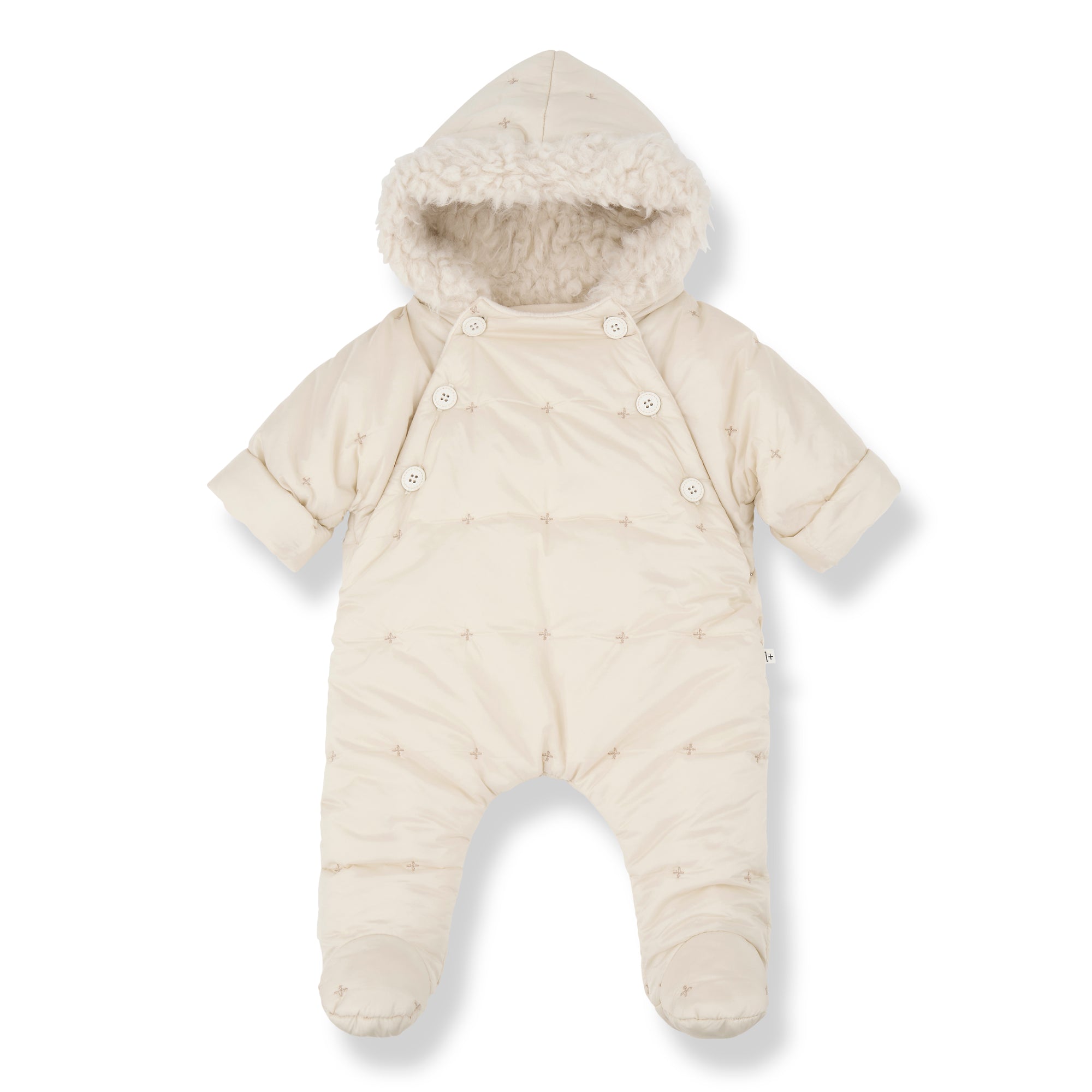 Cohen Quilted Baby Winter Suit (Ecru)